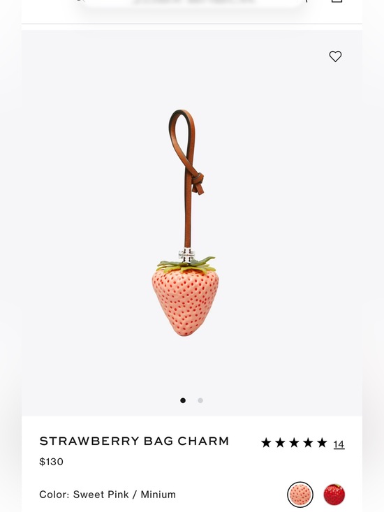 Tory Burch Other - Tory Burch strawberry 🍓 bag charm